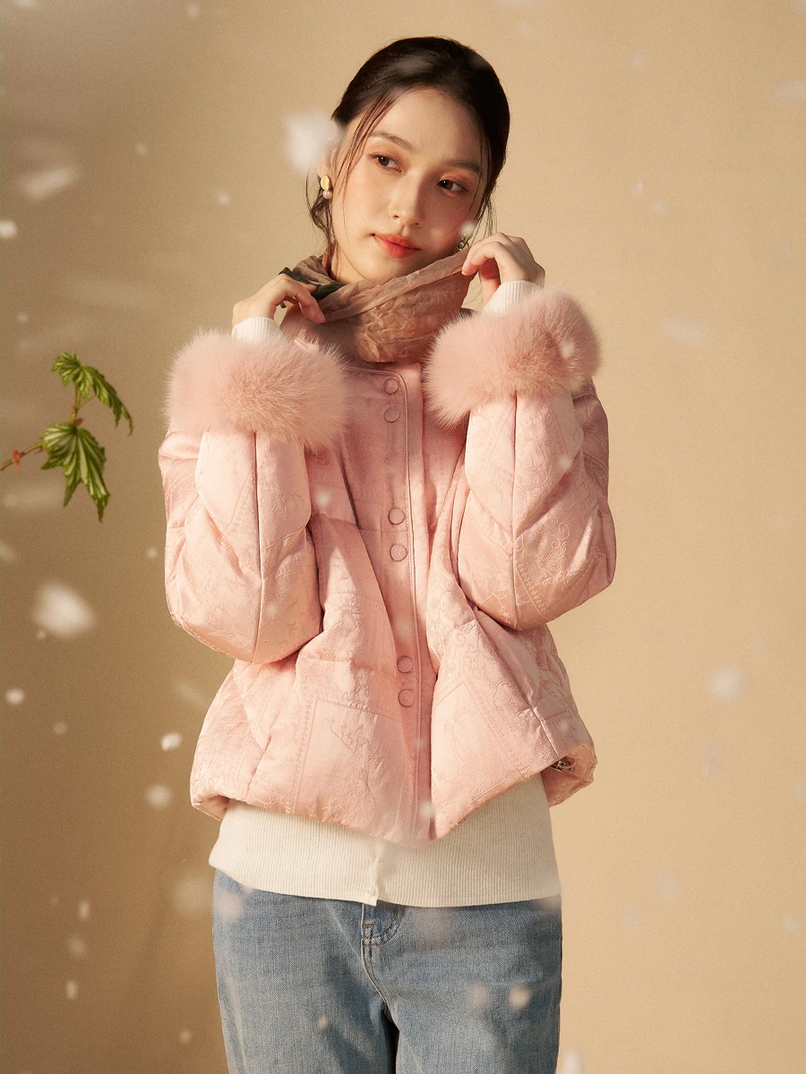 

Оригинальная китайская короткая пуховая куртка для женщин, теплая зимняя верхняя одежда, новый художественный дизайн, женское пальто.