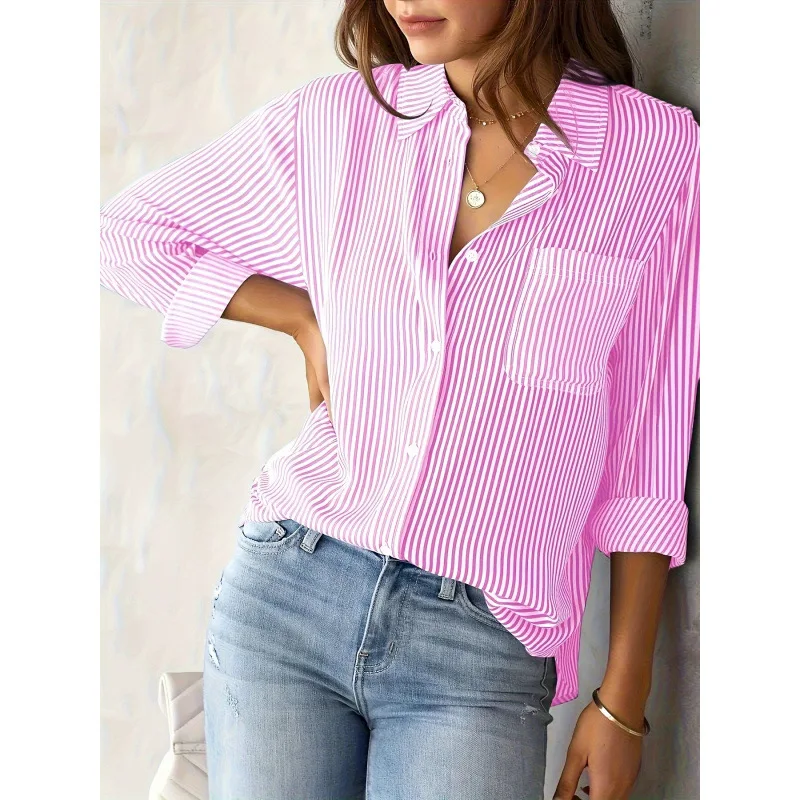 

Loose Casual Long Sleeve Shirt Women's Comfortable Fashionable Spring Season Non-deformable Other Material 100% Fly Sleeve