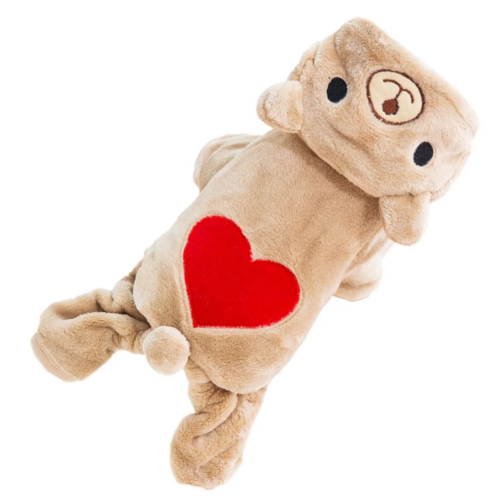 

Small Bear Pet Clothes For Small Dog Winter Coat Hoodie Jumpsuit Warm Puppy Apparel Chihuahua Outfits Breathable Windproof