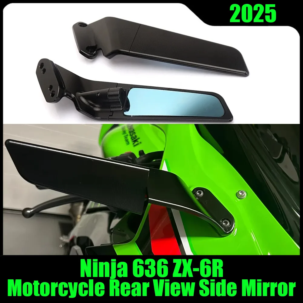 

2025 Ninja 636 ZX-6R CNC Mirror For Kawasaki Ninja636 ZX-6R Accessories Ninja 636 ZX6R Motorcycle Rear View Side Mirror