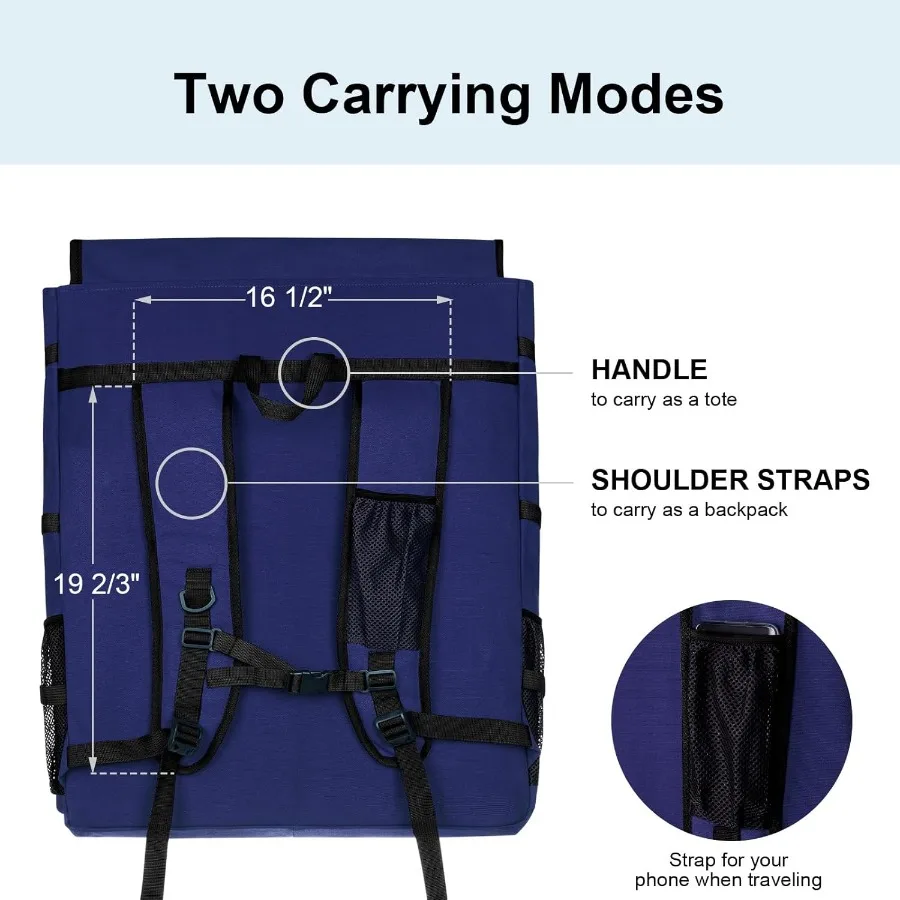 JJRING Mochila de artista Plein Air de alta resistencia con correa de mano Bolsa de mano para suministro de arte para transportar tableros de dibujo de ilustraciones de 18x24 B