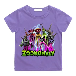 Anime Game Zoonomaly T Shirt Monster Cat Cotton T-shirt Kids Tee Shirt Tshirts Cosplay Clothes Boy Girl Birthday Gift Clothing