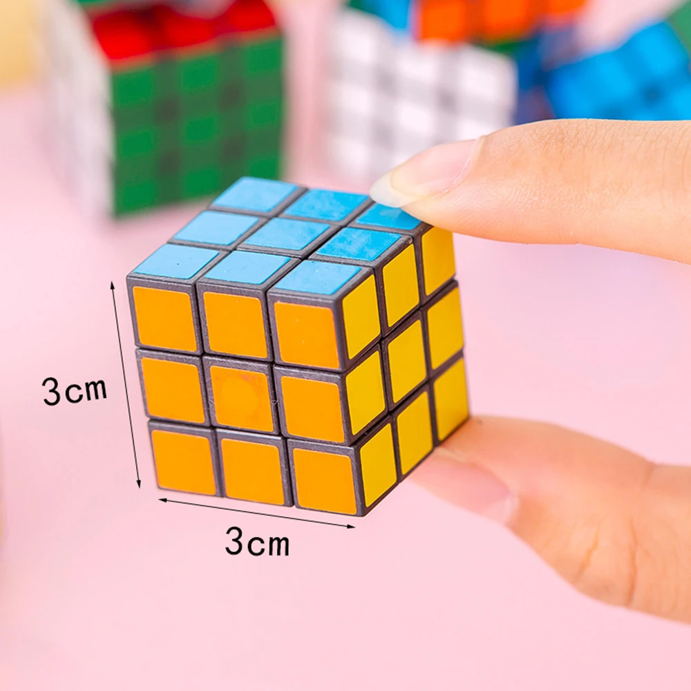 12Pcs Mini 3cm Magic Cube Children Educational Toys Kindergarten Prize Kids Birthday Party Favors Goodie Bag Pinata Fillers Gift