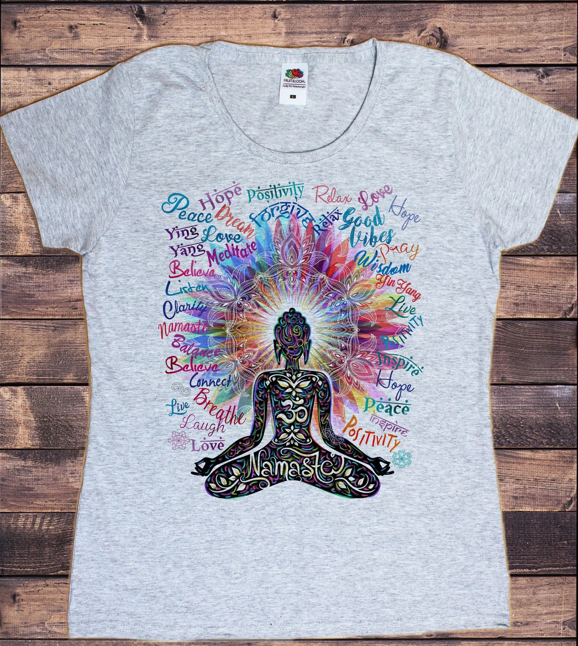 2026 لتقوم بها بنفسك التنفس شقرا الرموز اليوغا التي شيرت المرأة الطيور Om أوم اليشم بوذا التأمل التعادل يموت تي شيرت تيز القمم