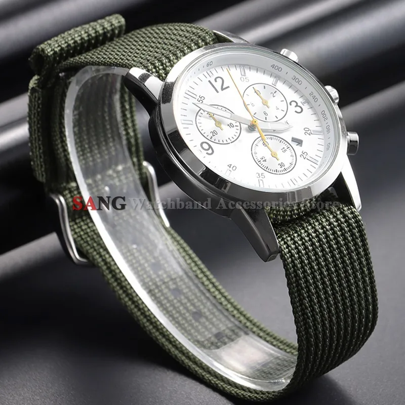 18/20/22 mm geflochtenes Nylonarmband für Seiko, Stoff-Nylon-Armband, Herren-Armband, atmungsaktives Nylon-Uhrenarmband, Armband für Omega
