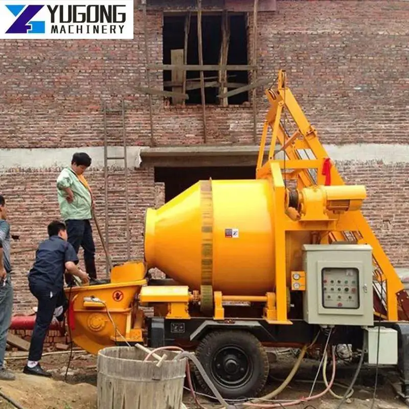 YG Mounted Concrete Pump Truck Foam Concrete Mixer with Pump Line Portable Concrete Mixer Pumping Construction Equipment