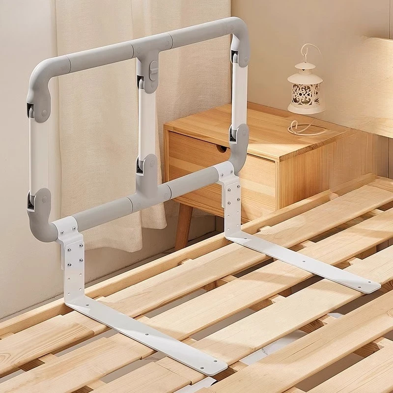 Foldable Bed Assist Rail Medical Grade Bedside Leverage Bar for Hemiplegia Rehabilitation Detachable Frame-Mounted Standing Aid