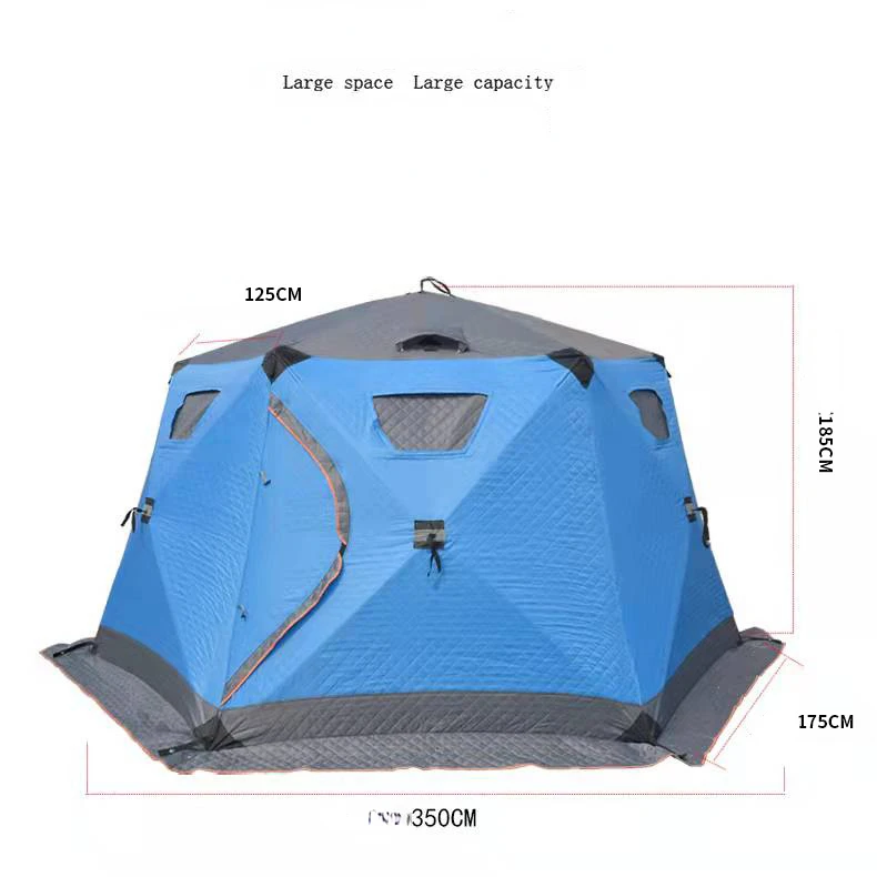 Winter Fishing Tent Snow Fishing Camping Thickened Cotton Tent Outdoor Cold Protection Fishing Outdoor Tent