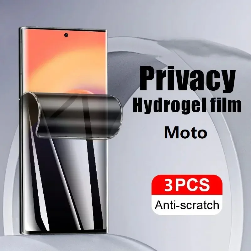 3PCS Privacy Hydrogel Film For Motorola Edge 40 Pro 30 Ultra Neo 20 Screen Protector For G84 G54 G34 G32 G52 G73 G53 G60 G31