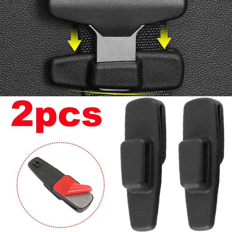 

2Pcs Car Safety Seat Belt Buckle Stopper Adjust Clip Seat Belt Limiter Holder Elastic Adjusting Clip Strap Clips Car Accessories