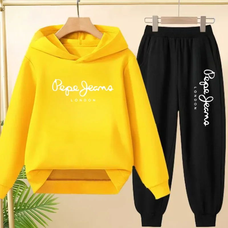 

3-12Y Kids Letter Print Hoodie + Pants 2-Piece Casual Sports Set