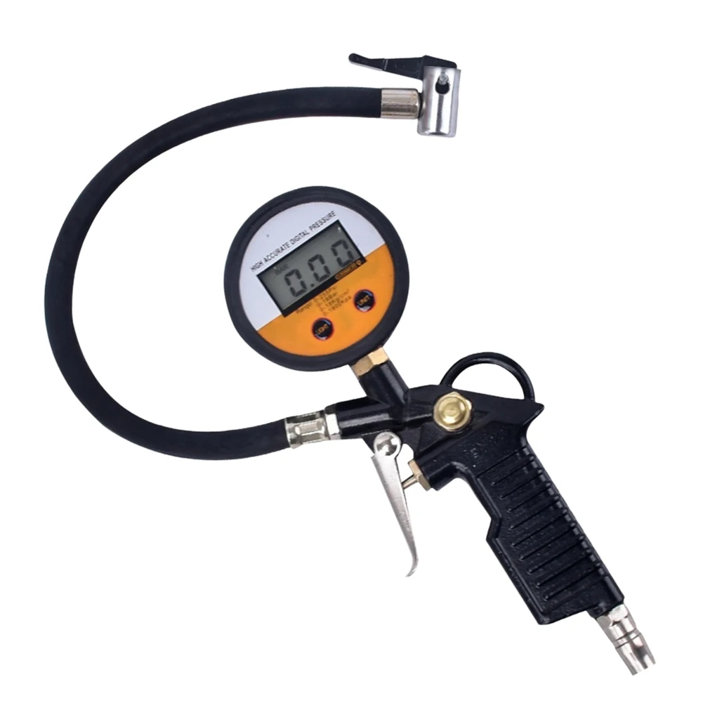 220PSI Tire Pressure Inflator Gauge Tyre Pressure Gauge Meter Car Tire Inflator Tester Digital Display for Motorcycle Truck Bike