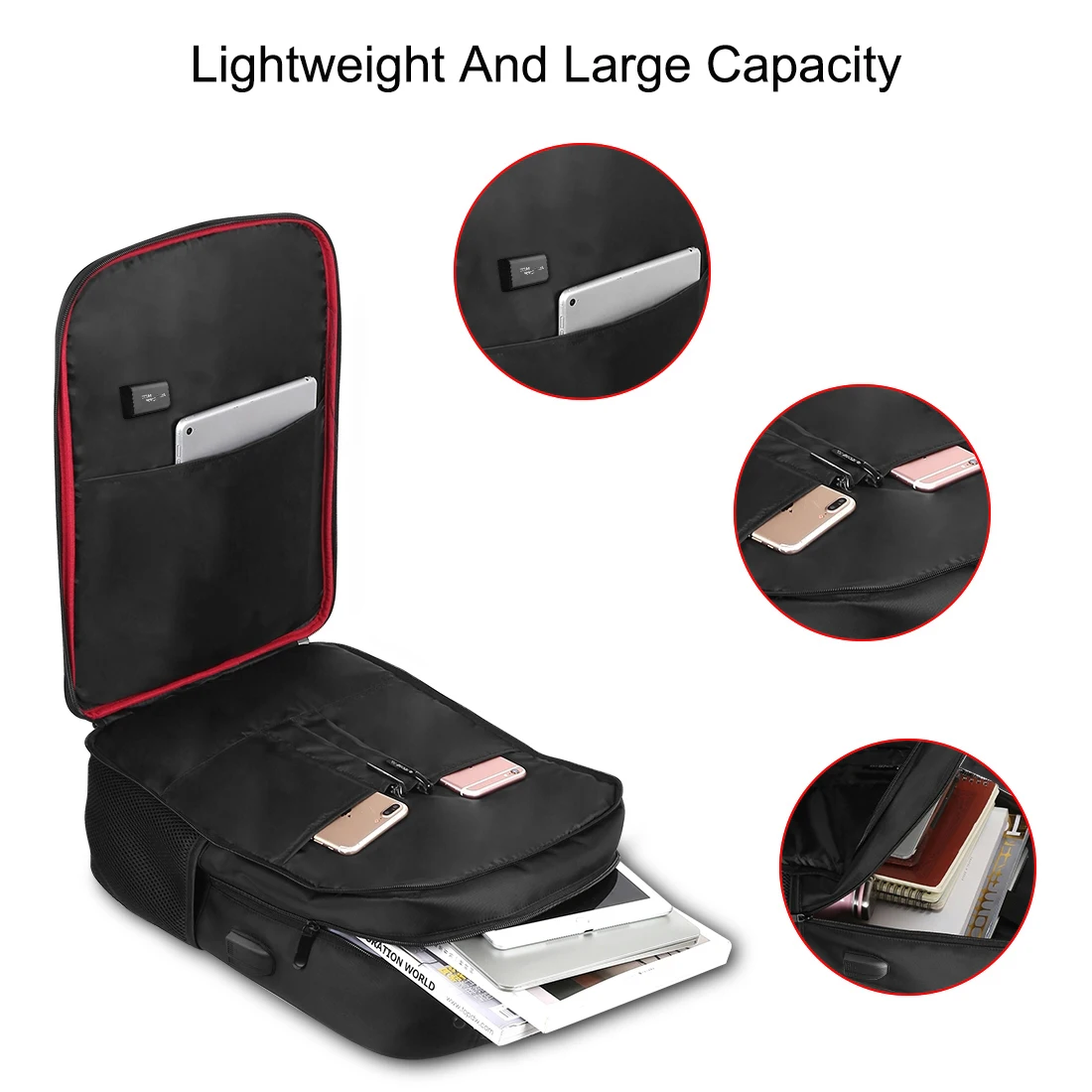 Haweel SOLAR แผงกระเป๋าเป้สะพายหลังความสะดวกสบายชาร์จแล็ปท็อปกระเป๋าสำหรับเดินทาง 14W เครื่องชาร์จพลังงานแสงอาทิตย์ W/H Handle และ Dual พอร์ตชาร์จ USB