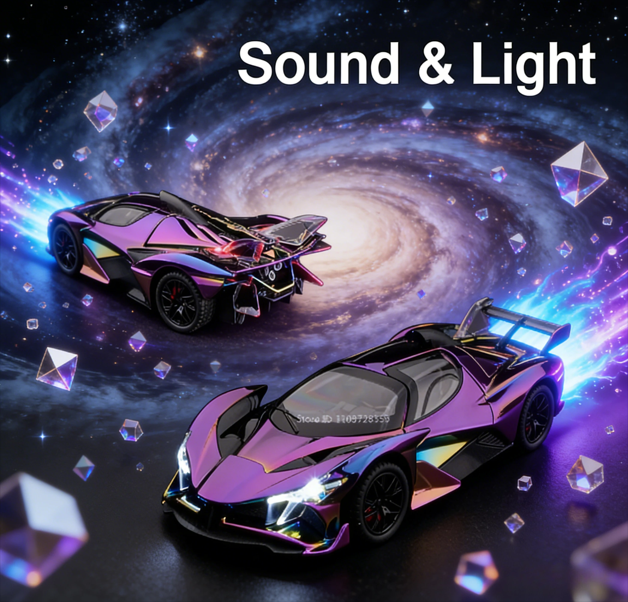 

️ Литой под давлением суперкар из сплава 1:24 | Звуковой свет и открытая дверь с откатным механизмом — детский подарок мечты!