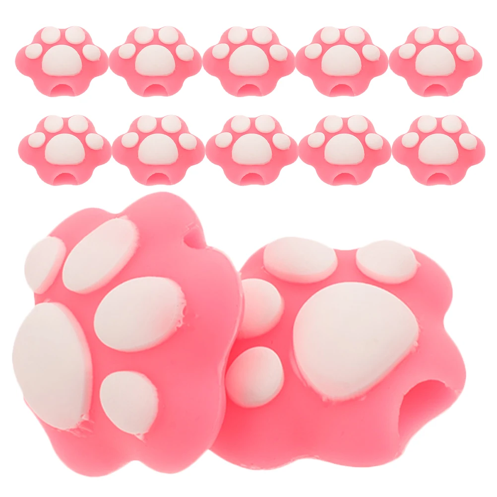 

12 Pcs Cap Extender Classroom Cat Paw Pen Toppers Cute Stationery Pencil Rewards for Kids
