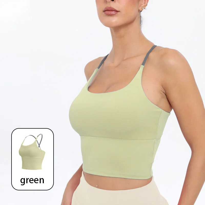 Damen 'Naked-Feel' Hochelastischer Sommer-Sport-BH - Lauf-Top Yoga & Fitness Camisole – Detail 8