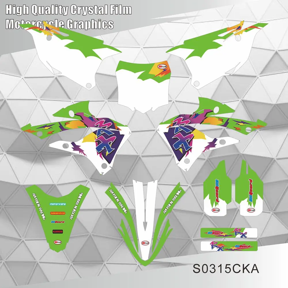 Autocollants de fond de moto, adaptés pour Kawasaki KX 85 KX 112 KX85 KX112 2022 2023 2024