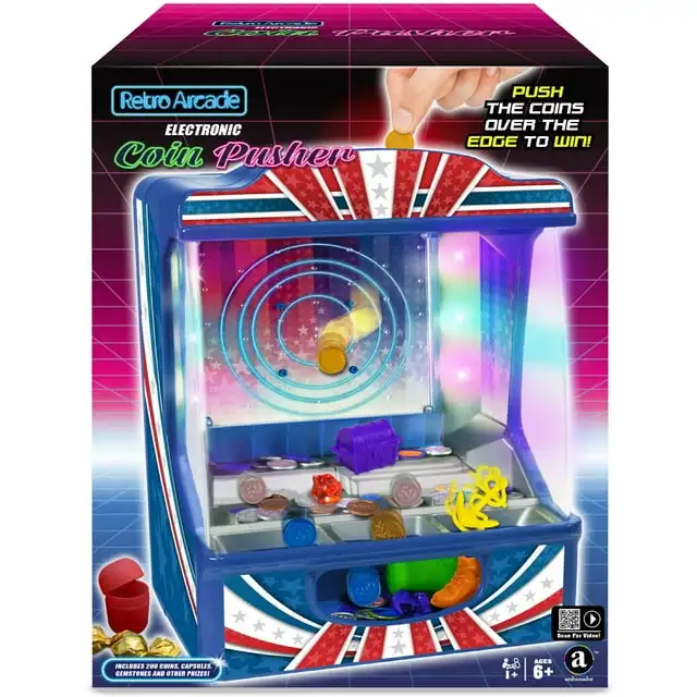 

Arcade Retro Electronic: Juego de Mesa con Empujador de Monedas, 1 Джадор