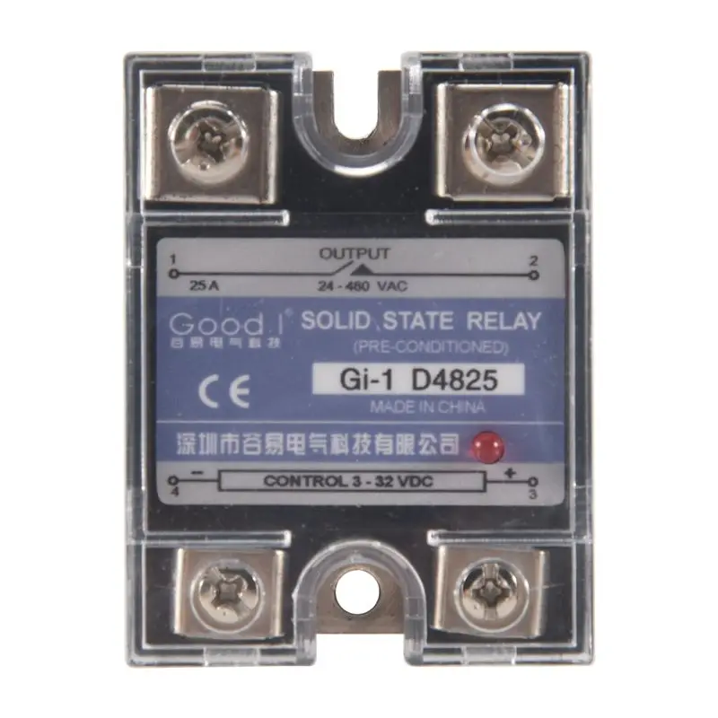 SSR 25A 3-32V DC To 24-480V AC Single Phase Solid State Relay DC Control AC MGR-1 D4825 Load Voltage-AA26