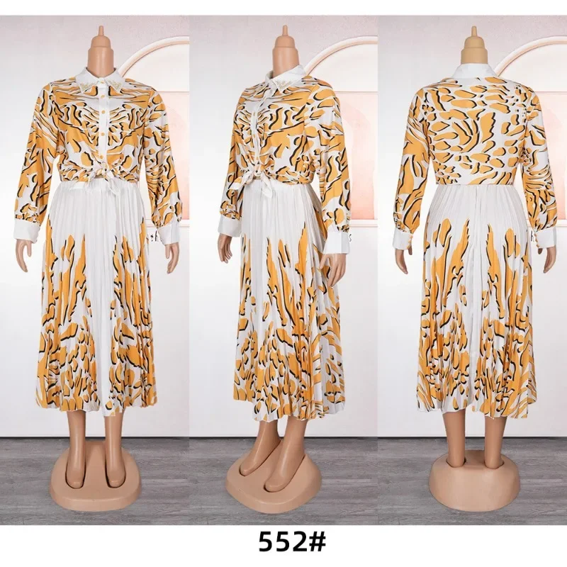 African Clothes for Women 2 PCS Sets Tops And Skirts Suits Dashiki Ankara Turkey Outfit Robe Plus Size Wedding Party Dresses