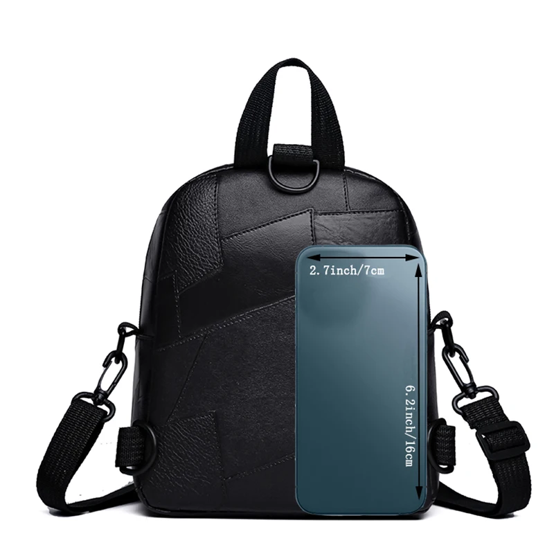 Zaini in materiale PU da uomo e da donna in stile neutro per viaggiare e fare shopping. Può essere indossato come una borsa a tracolla singola.