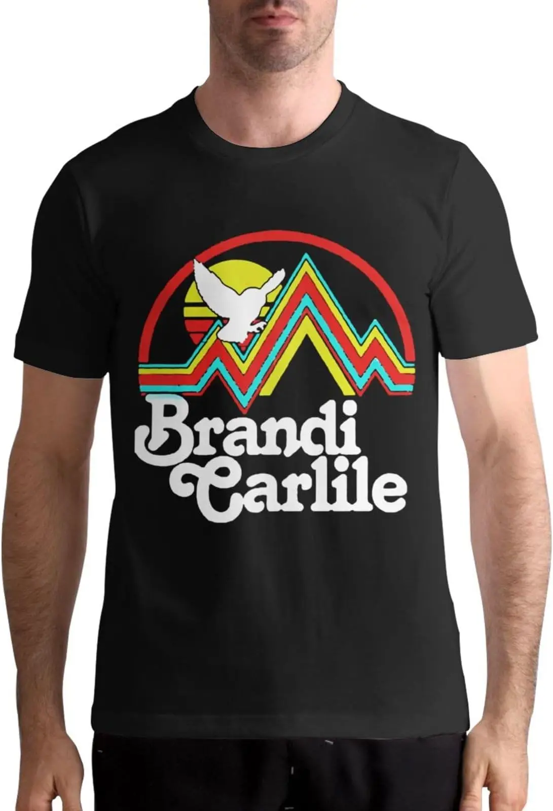 Men's T-Shirts Brandi Singer Carlile Short Sleeve Tee Summer Cotton Top Black   High Quality 100%Cotton Short Sleeve