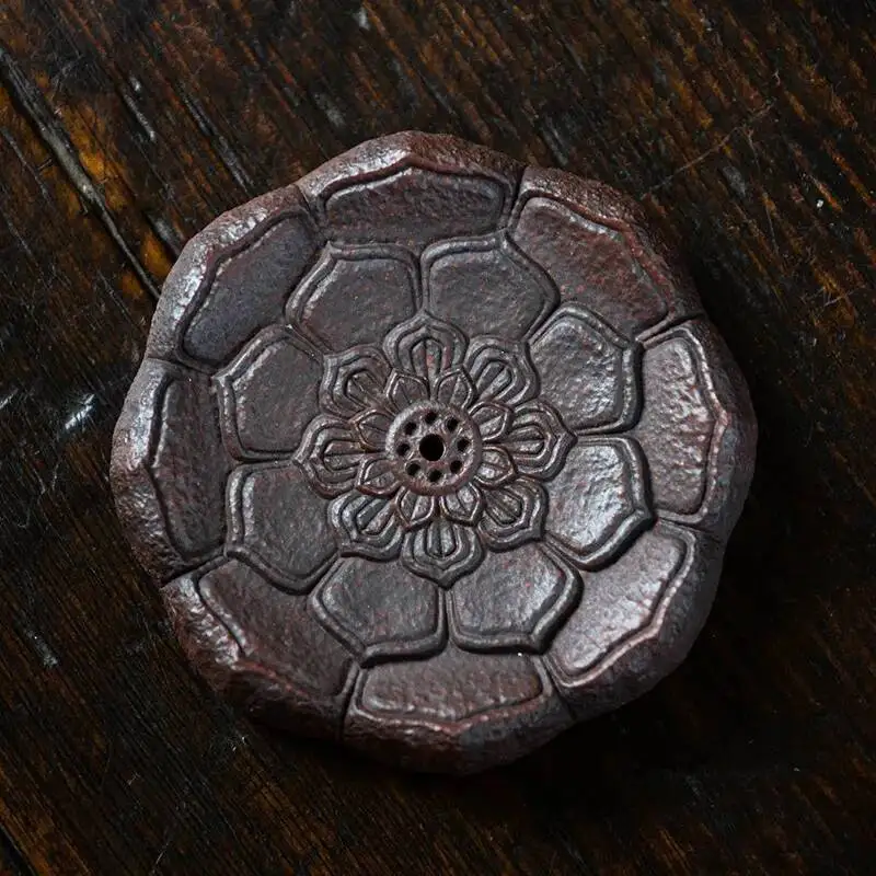Ore Purple Clay Tea Pet Tea Ceremony Ornament Coaster Teapot Holder Incense Lotus Base Incense Holder Incense