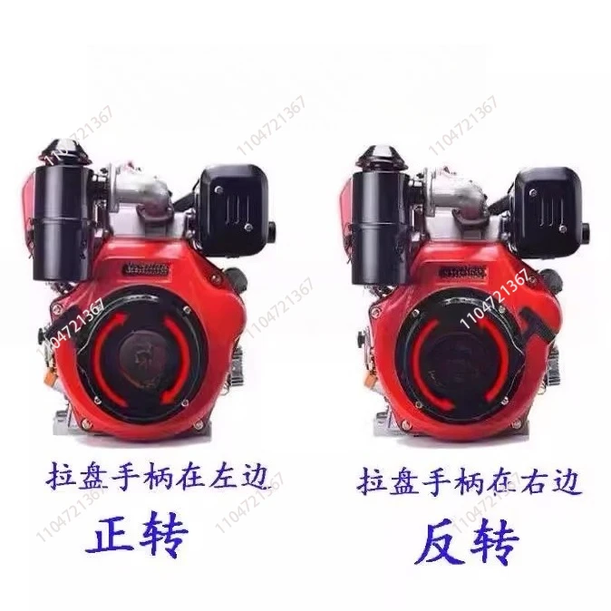 محراث صغير بدون استخدام اليدين 173 178 186F192F محرك ديزل مبرد بالهواء ستة مخالب #2