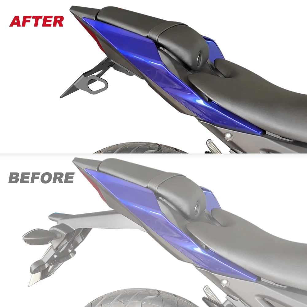 Fit For Yamaha YZF R15 R150 2008-2023 Rear Tail Tidy Fender Eliminator Kit License Plate Holder Bracket Motorcycle Aluminum