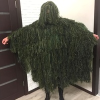 Adult Outdoor Hunting Cloak Ghillie Suit Photography Clothes Ghillie Clothes Camouflage Hunter Jungle Hunting Poncho