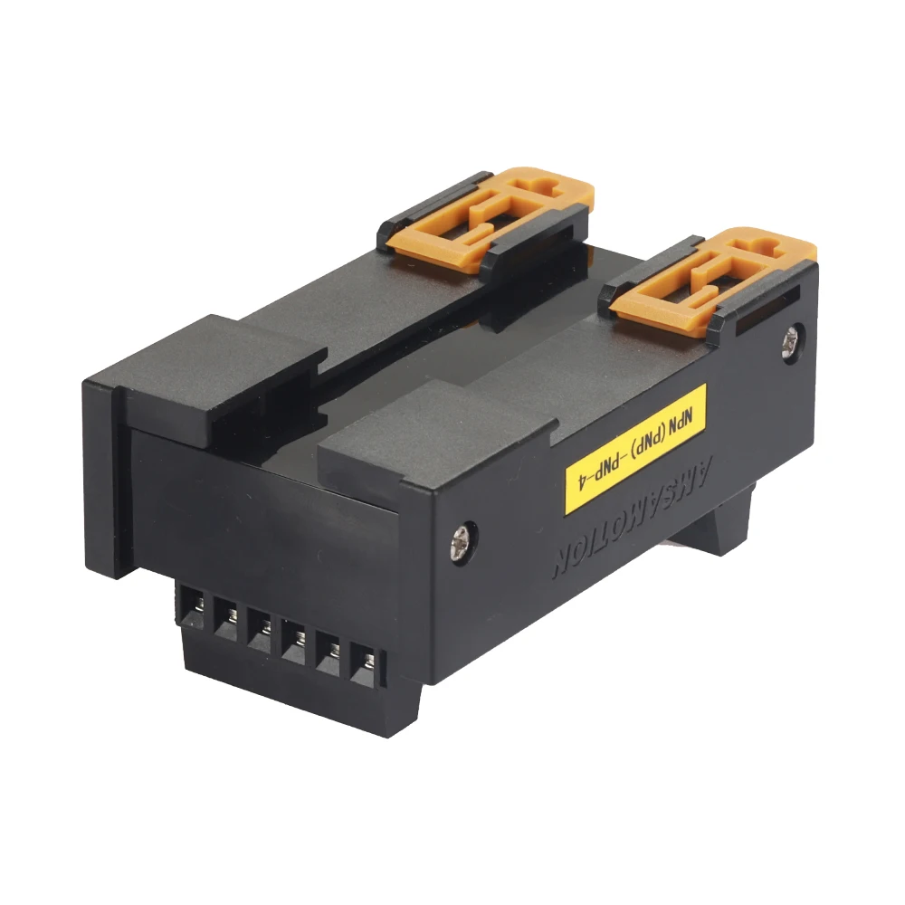 AMSAMOTION NPN/PNP Proximity Switch Sensor Terminal Block 4-Way 8-Way Isolated DIN Rail 2 3 Wire Photoelectric Conversion Board