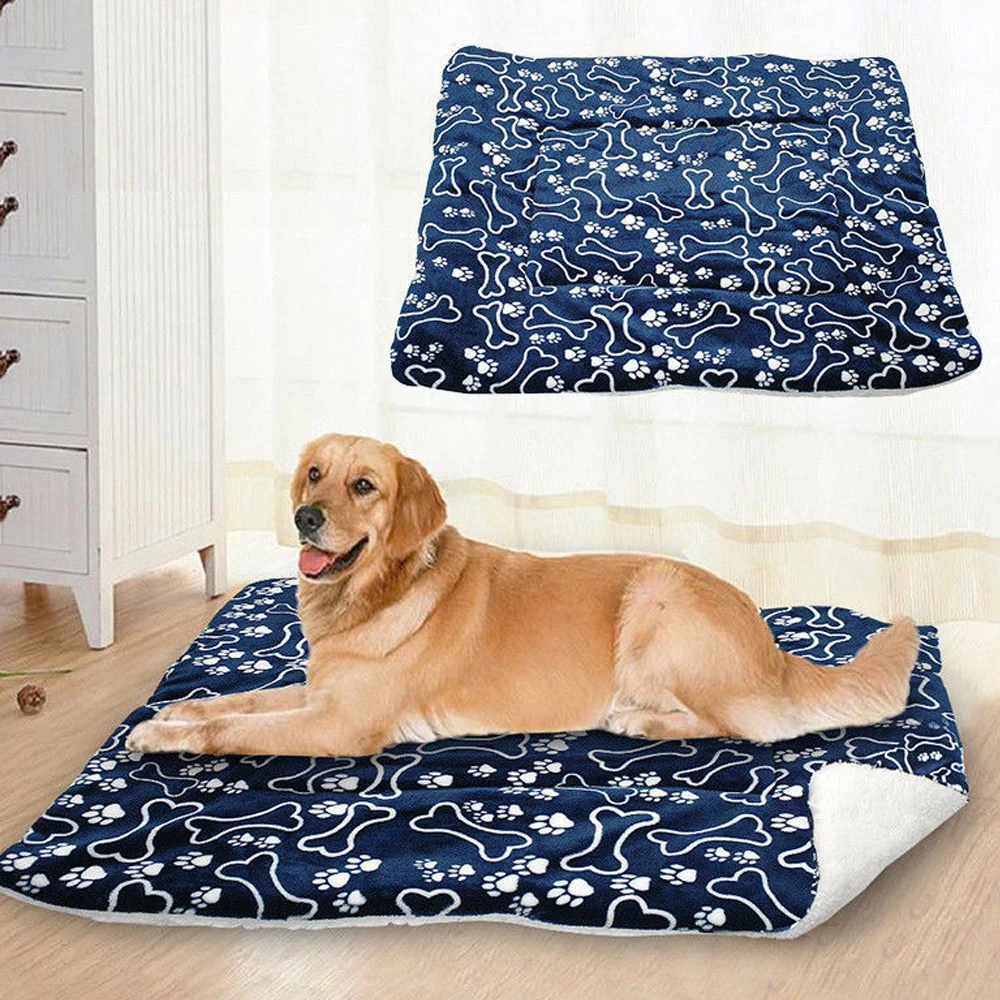 2024 New Pet Washable Home Blanket Large Dog Bed Cushion Mattress Kennel Soft Crate Dog Mat Print Pet Pillow Mat