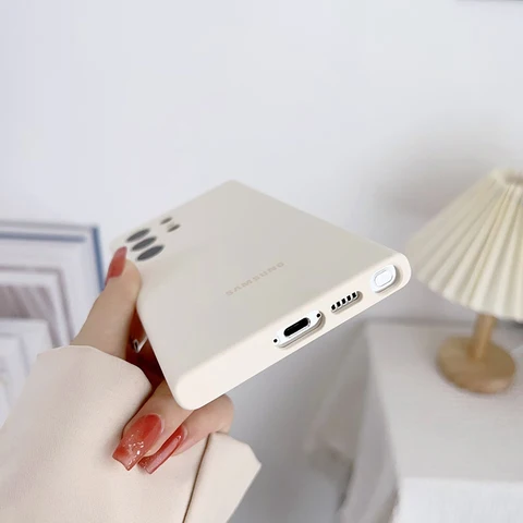Оригинальный силиконовый чехол для Samsung Galaxy S24 UItra S23 Ultra, мягкий сенсорный противоударный защитный чехол для S23Ultra S24U