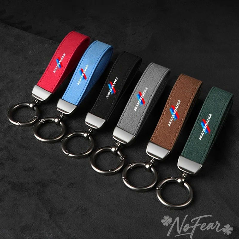 For BMW performance BMW M Power Performance M3 M5 X1 X3 X5 X6 x7 Luxury Leather Lanyard Keychain Car Key Ring Jewelry Accessory