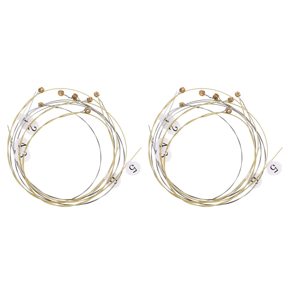 

19 Pcs Bass Guitar Accessories Strings Lyre Replacement Little Harp Parts