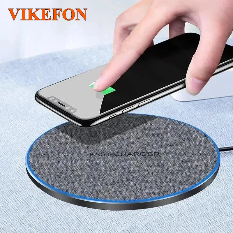 Ultra-Thin Fast Wireless Charger Pad for Samsung Galaxy S24 S23 S22 iPhone 16-12 Pro Max Wireless Induction Charging Station