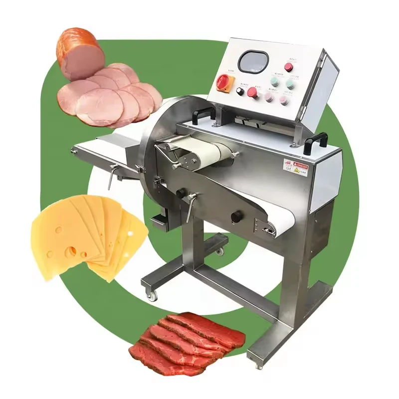 New Stainless Steel Cutting Slicing Machine for Cooked Meat Pork Beef Chicken Chicken Breast Ham Cheese Sausage