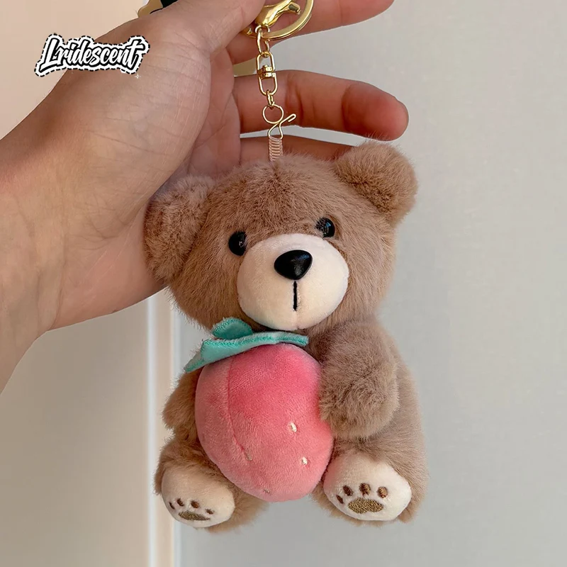 

Strawberry - hugging Teddy Bear Plush Pendant Doll a Lovely Decoration for Couples' Bags Girls' Schoolbags & Keychains