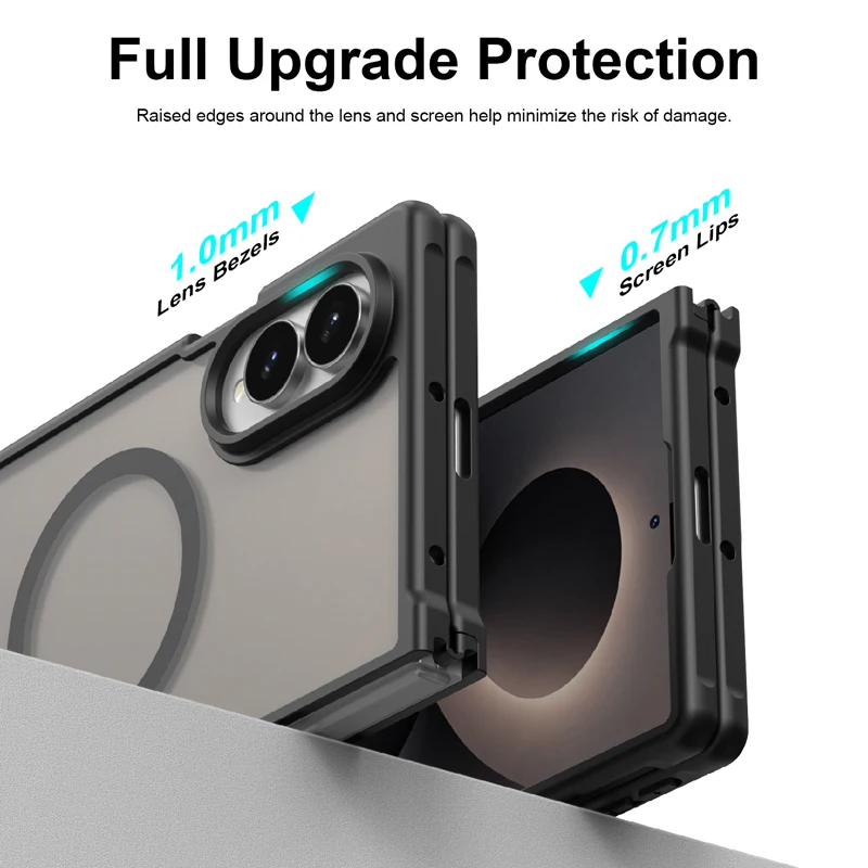 Case For Samsung Galaxy Z Fold 8 Magnetic Translucent Frosted Matte Hard PC+TPU Skin-Friendly Waterproof Protective Cover
