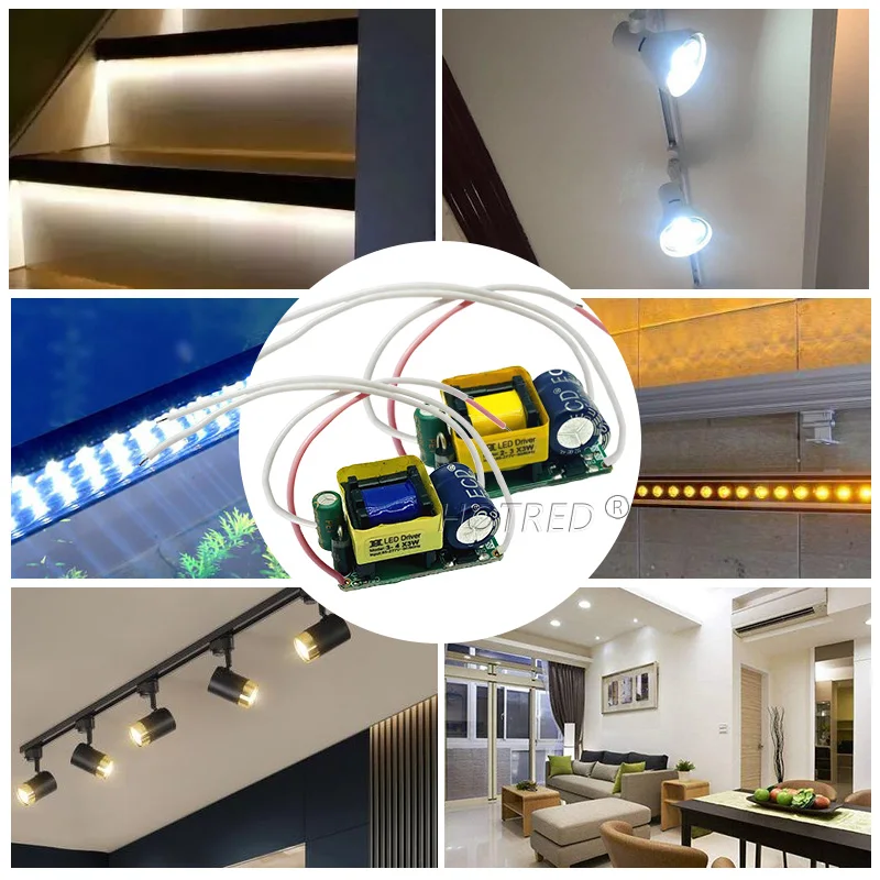 5pcs LED Driver Power Supply 10W 3X3W 4X3W Lighting Transformers DC 6-10V 600mA 900mA For 10W Led Chip Input 85-265V Constant Cu