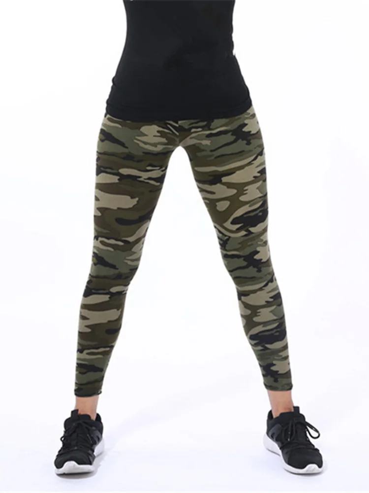 YSDNCHI Women Camouflage Leggings Fitness Military Army Green Leggings Workout Pants Sporter Skinny Adventure Leggins