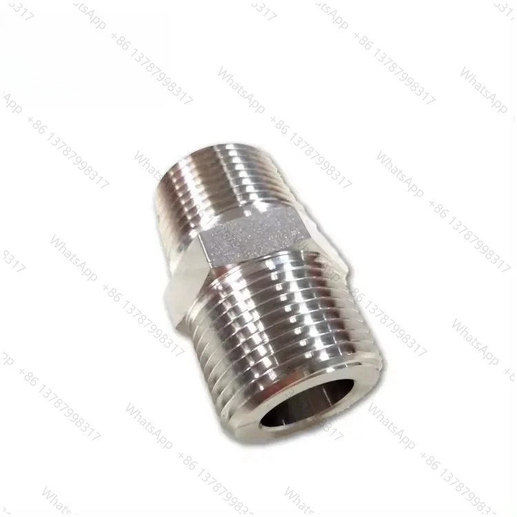 1/8in 1/4in 3/8in 1/2in 3/4in Instrumentation Pipe Fittings Stainless steel 316/316L Monel Duplex Male Thread NPT Hex Nipple