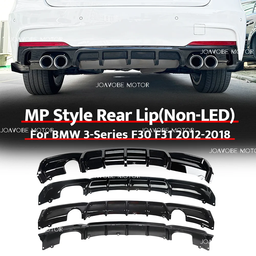 

Glossy Black MP Style Rear Bumper Lip Non-LED For BMW 3-Series F30 F31 2012-2018