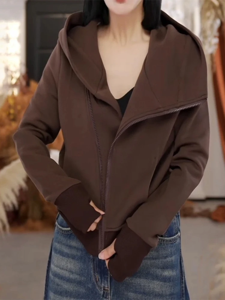 

Ретро-худи с длинными рукавами для женщин: модный, универсальный, укороченный топ для осени, новинка в корейском стиле