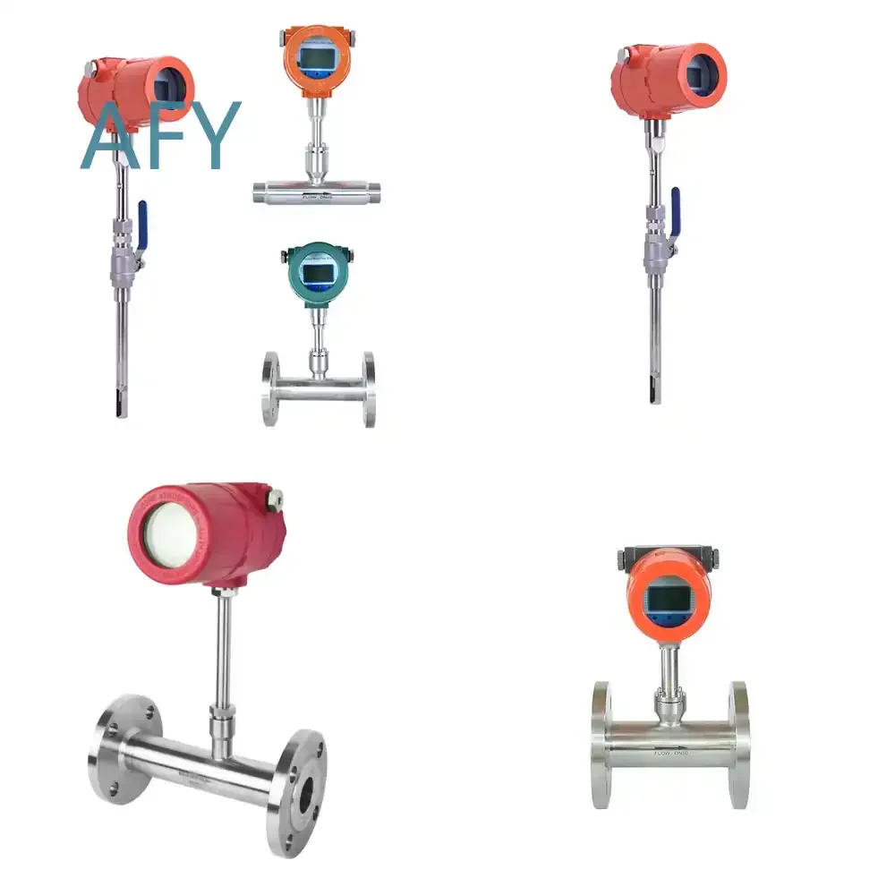 for Low Cost 2% Intelligent Flue Gas Biogas Insert Type Thermal Gas Mass Flow Meter with LCD Display for Industrial Gas