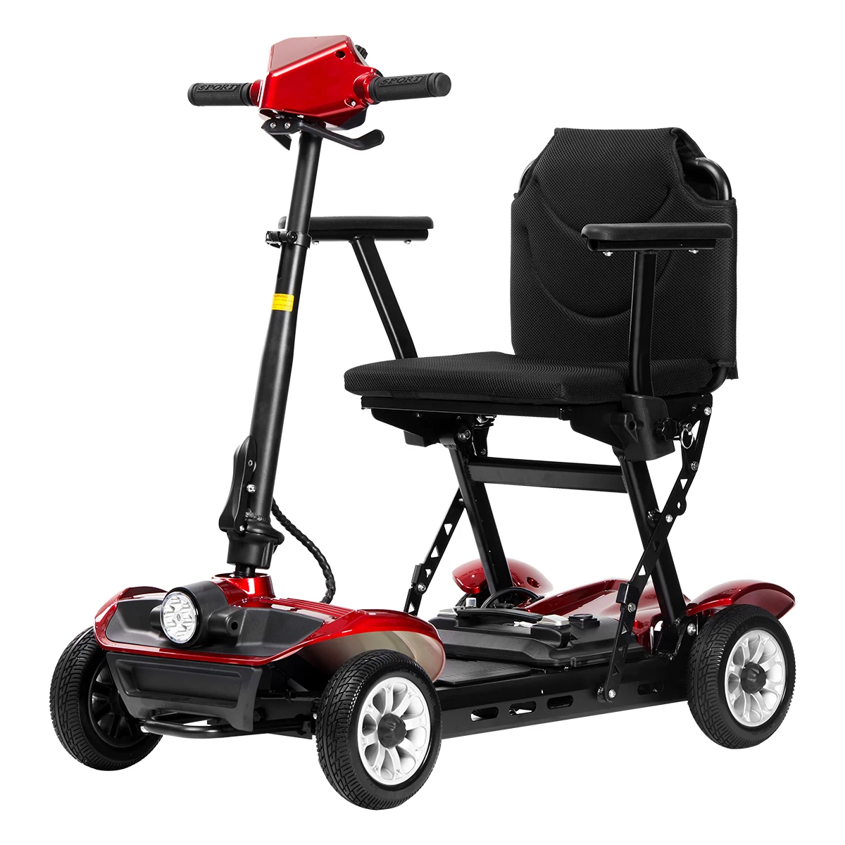 

CE Aluminum Alloy 24V Electronic Lightweight Auto Folding Portable 4 Wheel Electric Mobility Scooter 18-30KM Range Seniors