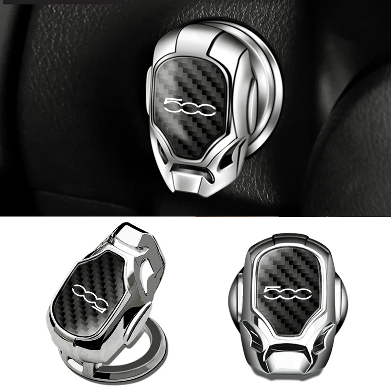 

3D автомобильная крышка запуска одной кнопкой, металлическая наклейка зажигания двигателя, старт-стоп, украшение для Fiat Abarth 500 Abarth 124 Abarth 595