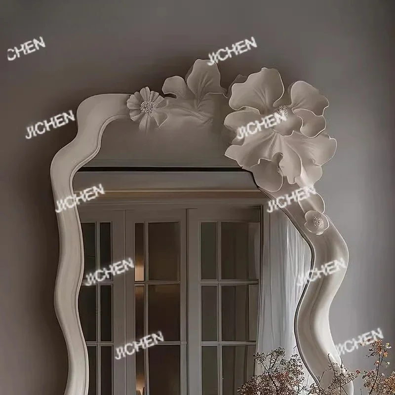 

HS Французское ретро зеркало в полный рост, зеркало в полный рост, домашнее зеркало с гравировкой, европейский вход, приспособление для гостиной