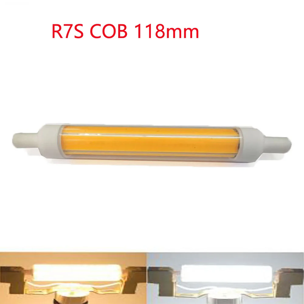 5pcs R7S PC Flood light Bulb COB High Power 3000K Nature 4000K 6000K 78mm118mm 189mm Horizontal Plug Double end R7S LED Tube