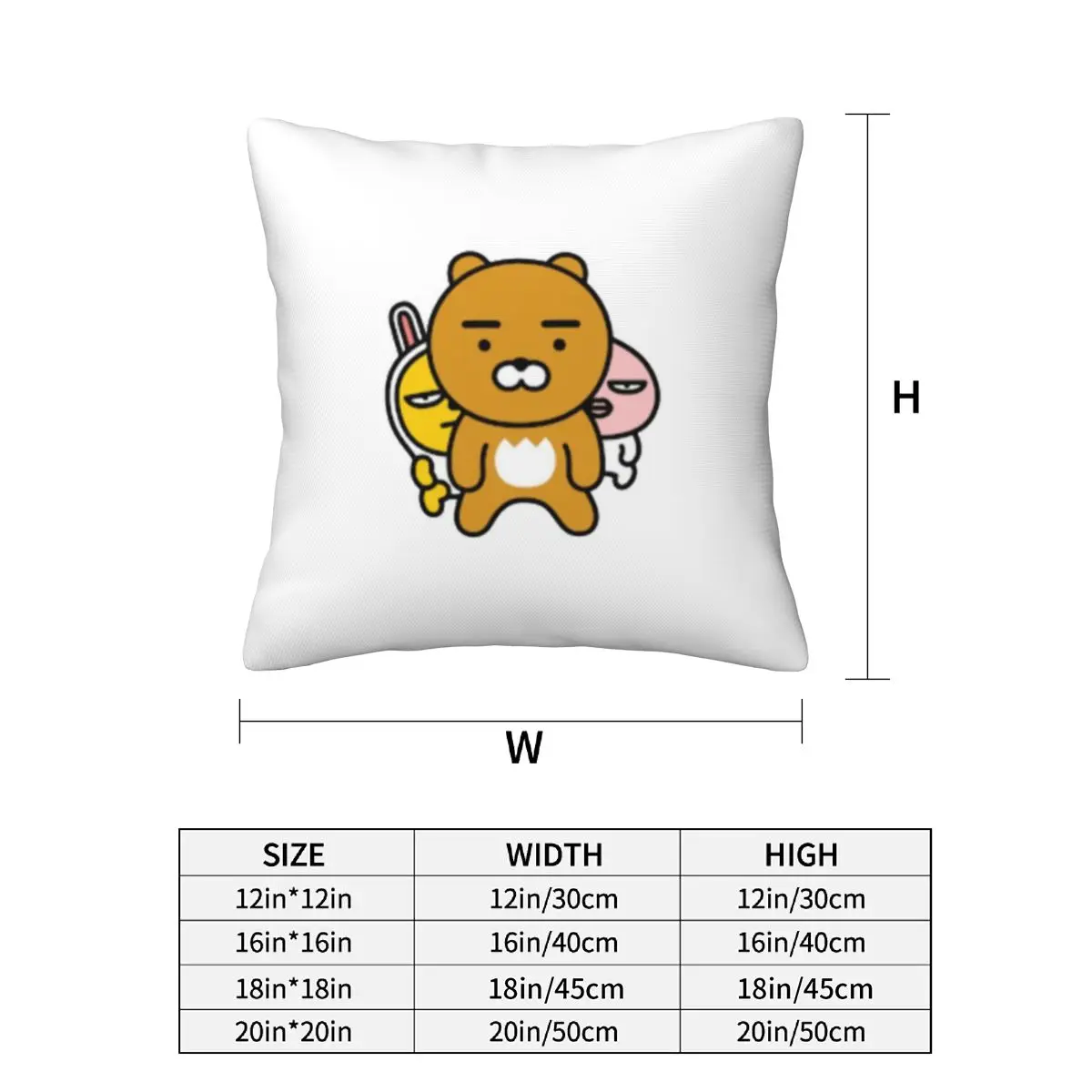 Ryan Kakao 2 pcs Square Pillowcase Pillow Cover Cushion Decor Comfort Throw Pillow for Home Bedroom